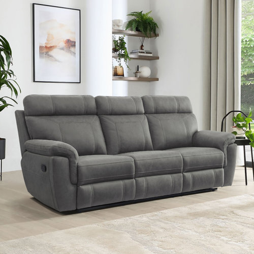 Latitude Run® Britain 84.5" Microfiber Manual Reclining Sofa & Reviews